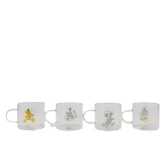 STOR - Set Mugs Expresso De Cristal 4 Piezas Mickey