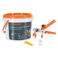 TRUPER - Juego Nivelador de Pisos Porcelanatos Azulejos y Baldosas