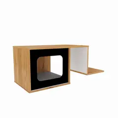 JUST HOME COLLECTION - Repisa Cat 38.5x98.3x40cm Duna Negro