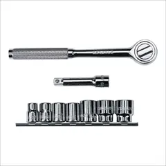 STANLEY - Juego de Copas 3/8 a 3/4-pulg Ratchet 3/8-pulg de 9 Piezas