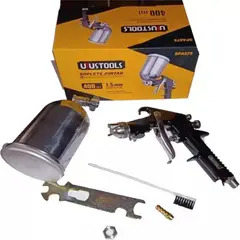 UYUSTOOLS - Pistola Pintar de Gravedad Profesional 400 ml Vaso Metalico