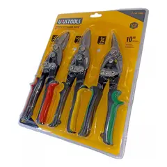 UYUSTOOLS - Juego Tijeras Aviación para Lámina 3 Piezas Derecho Izquierdo Recto