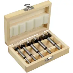 UYUSTOOLS - Juego de Brocas 5 Piezas para Madera Tipo Forstners 15 a 35 mm