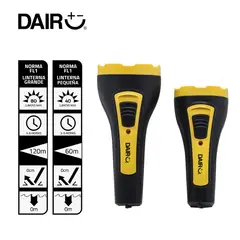 DAIRU - Kit 2 Linternas Recargables Alcance 120 M Y 60 M