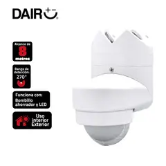 DAIRU - Sensor De Movimiento De Techo Y Pared Para Iluminación 3 En 1 Esquina 270°