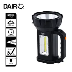 DAIRU - Linterna Recargable Y Solar Doble Iluminación