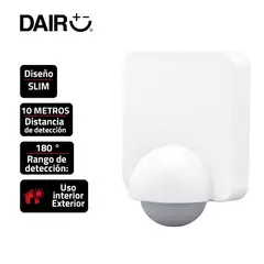 DAIRU - Sensor De Movimiento De Pared Para Iluminación 180°