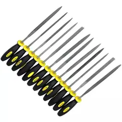 UYUSTOOLS - Juego de Limas 12 Piezas Mango Plástico 8 Pulgadas con Organizador