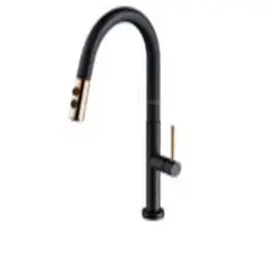 STYLOS EN BRONCE - Grifería Monocontrol Lavaplatos Extraible Negro-Rosa Consumo 8.3 l/min