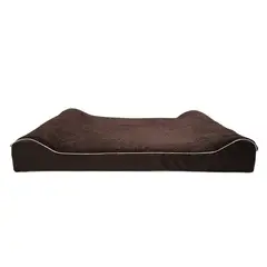 BORDER - Cama para Perro Ortopedica Lounger 100x63x20cm Grande Café