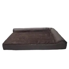 undefined - Cama para Perro Ortopedica Shaped 80x60x20cm Mediana Café Border