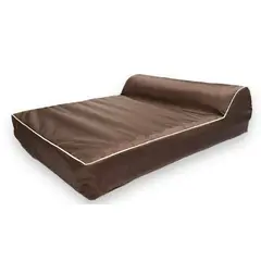 BORDER - Cama para Perro Ortopedica Luxury 100x63x20cm Grande Café