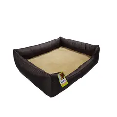 undefined - Cama para Perro Ortopedica Bolster 110x80x20cm Extra Grande Café
