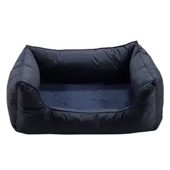 BORDER - Cama Para Perro Ortopedica Bolster 70x60x15cm Mediana Azul