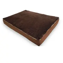 BORDER - Cama Para Perro Ortopedica Antiestres 120x80x10cm Extra Grande Café
