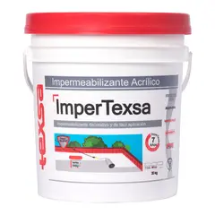 TEXSA - Impermeabilizante Acrílico Impertexsa 7 Años Rojo 5 Galones para Cubiertas