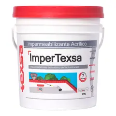 TEXSA - Impermeabilizante Acrílico Impertexsa 7 Años Rojo 1 Galón para Cubiertas