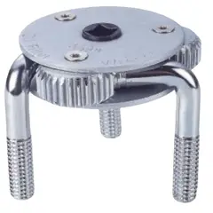 FORCE - Extractor de Tres Patas Cuadrante 3/8" Aceite para Filtro 65-110 mm + Adaptador Cuadrante de 1/2"