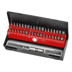 FORCE - Juego de Puntas 38 Piezas Cuadrante 1/2" mm Torx Spline + 2 Soportes y Estuche