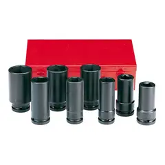 FORCE - Juego de Copas de Impacto 8 Piezas Cuadrante 3/4" 3/4.13/16" Hex.1.1/16-1.1/2"