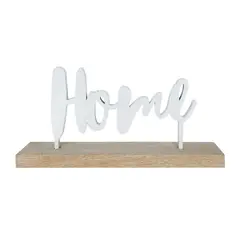 JUST HOME COLLECTION - Escultura Home Madera 28x15 Cm Blanco Home