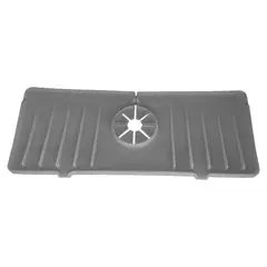 JUST HOME COLLECTION - Escurridor de Platos PVC Flexible Lavaplatos Gris 37x1,4x15 cm