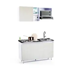 BERTOLINI - Cocina Integral Mdp 150Cm Incluye Lavaplatos Derecho 4 Fogones Niebla