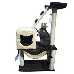 MAOS PETS - Gimnasio Rascador Para Gatos 70X40X130Cm Mediano Café