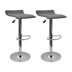 OR DESIGN - Set X2 Silla Tapizada Lisa Tipo Bar Blanco