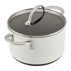 ANOLON - Olla 20Cm 3.8L Tapa Vidrio Antiad Anodizadoduro Crema