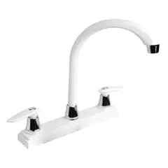 BOCCHERINI - Grifería Lavaplatos Mezclador 8 Pulgadas Manaure Blanca