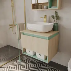 SENSI DACQUA - Mueble Elevado para Lavamanos Beler 60 48.6x60.2x48cm Nazca Agave