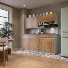 JUST HOME COLLECTION - Cocina Integral Elena 1.8 Metros Miel Blanco Sin Mesón