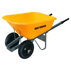 TRUE TEMPER - Carretilla de Polietileno con Doble Rueda para Transporte Estable