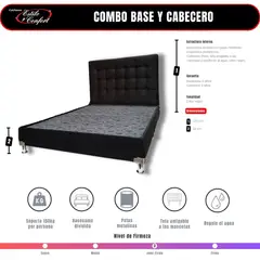 ESTILO Y CONFORT - Basecama +Deco Negro 100X190