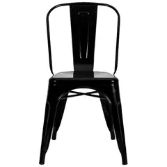 AKIVOY - Silla Tolix Metálica Negro Hogar Restaurante 84X43X47