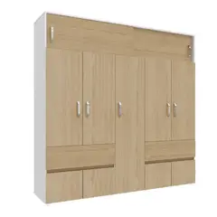 MADERKIT - Closet Bari 200x200x50cm Rovere Blanco