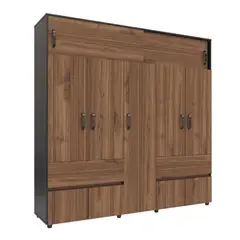 MADERKIT - Closet Bari 200x200x50cm Gales Wengue