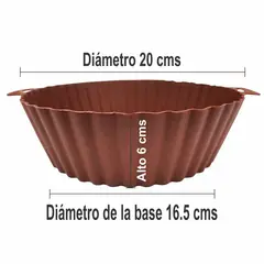 SCARTO - Cesta Molde Canastilla Olla Freidora Color Chocolate