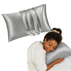 GENERICO - Funda Almohada En Satín Fino Anti Frizz y Cuidado de La Piel