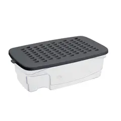 DAMECOS - Rallador con Base Recipiente Tapa Gris