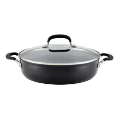 KITCHENAID - Sartén Tapa Vidrio 4.7l/34cm Antiadcerámico Negro