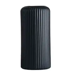 GENERICO - Florero Jarrón Minimalista Decorativo Cilíndrico Negro