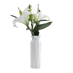 GENERICO - Florero Decorativo Diseño Coctelera Blanco