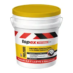 TOPEX - Pintura para Interior Lavable 5 Galones Contratista