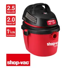 SHOP VAC - Aspiradora Sólidos/Líquidos 2.5 Gal 2HP + Accesorios