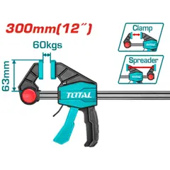 TOTAL TOOLS - Prensa Rápida 63 X 300 mm Sujeción 60 kg Tht1340602