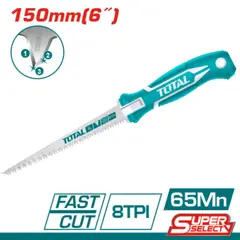 TOTAL TOOLS - Serrucho Drywal Corte Rapido 6" 150 mm Dientes de 3 Filos 8TPI