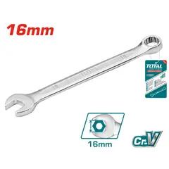 TOTAL TOOLS - Llave Combinada Cromada 16 mm Tcspa161