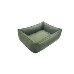 BORDER - Cama Para Perros Rectangular Lona 56x50x20cm Pequeña Verde